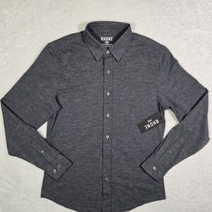 Rhone Commuter Shirt Slim Fit Mens Small S Marie Gray Houndstooth NWT